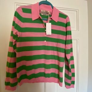 TORY SPORT Performance Merino Long Sleeve Striped Sweater *NWT* SZ M